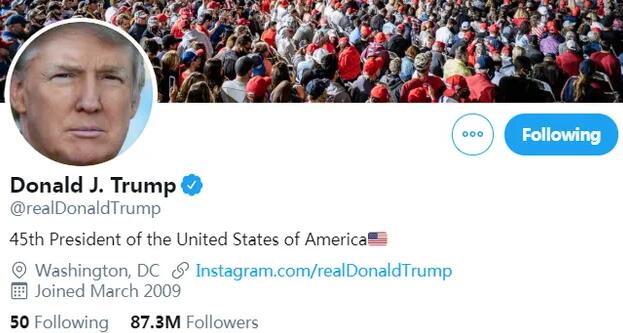 推特已正式解封特朗普賬號