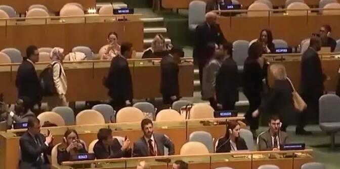 以色列總理聯(lián)大發(fā)言多國(guó)代表離場(chǎng)